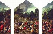 Lucas van Leyden, Triptych with the Adoration of the Golden Calf